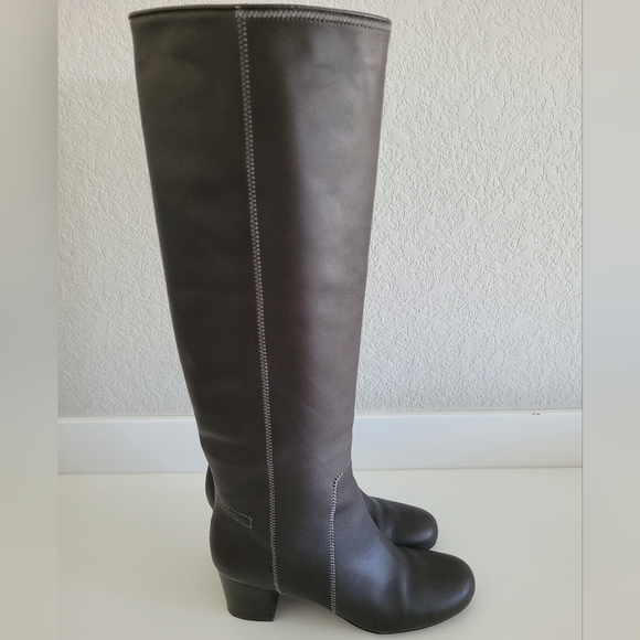 LANVIN almost like new brown gray tall boots - Picture 2 of 11